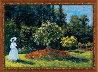 Woman In The Garden After Monet's Painting - Riolis