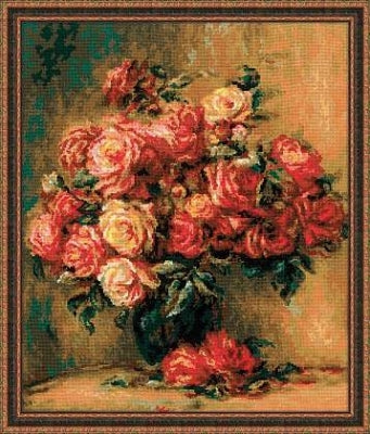 Bouquet Of Roses After Pierre August Renoir's Painting - Riolis