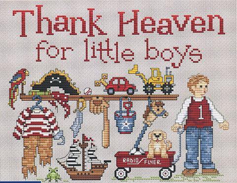 Thank Heaven for Little Boys - Sue Hillis Designs