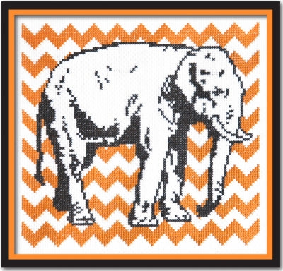 Elephant with Chevron- Tiny Modernist Inc