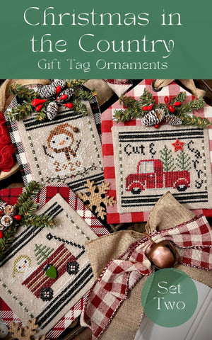 Christmas In The Country Gift Tag Ornaments: Set Two - Annie Beez Folk Art