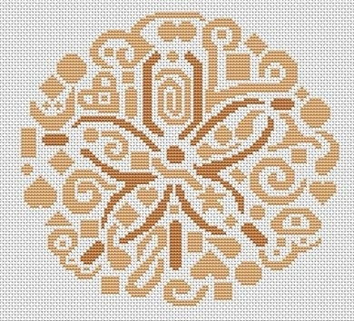 Tribal Sand Dollar - White Willow Stitching
