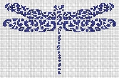 Tribal Dragonfly - White Willow Stitching