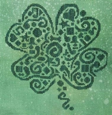 Tribal Shamrock - White Willow Stitching
