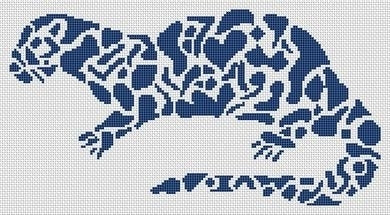 Tribal Otter - White Willow Stitching