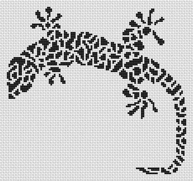 Tribal Salamander - White Willow Stitching