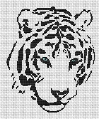 Tribal White Tiger - White Willow Stitching