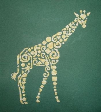 Tribal Giraffe - White Willow Stitching