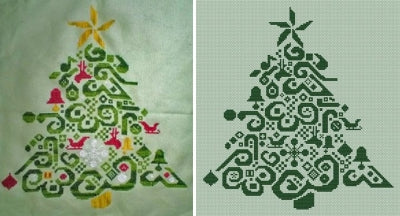 Tribal Tree - White Willow Stitching