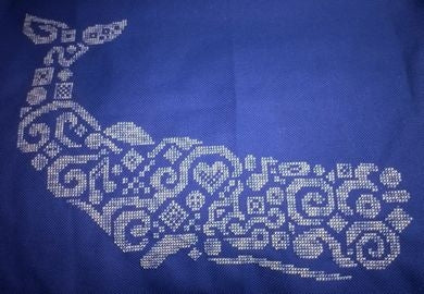 Tribal Sperm Whale - White Willow Stitching