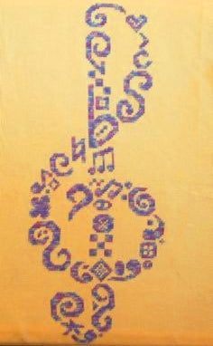 Tribal Clef - White Willow Stitching